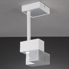 Светильник с металлическими плафонами белого цвета La Lampada PL 101/1P Wood Silver L.