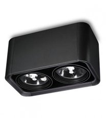 Точечный светильник с арматурой чёрного цвета, металлическими плафонами Leds-C4 DM-1101-60-00