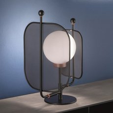 Настольная лампа с стеклянными плафонами белого цвета Masiero PAPILIO TL1