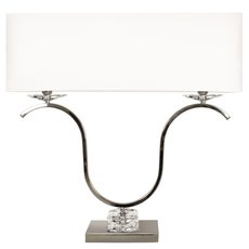 Настольная лампа с арматурой хрома цвета, плафонами белого цвета Natural Concepts NC-DORIS-TL-S