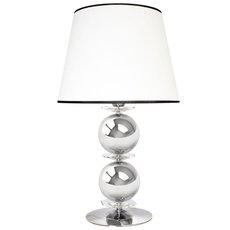Настольная лампа с арматурой хрома цвета, плафонами белого цвета Natural Concepts NC-LUNA-TL-S