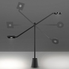 Настольная лампа с арматурой чёрного цвета, плафонами чёрного цвета Artemide 1442010A (Jean Nouvel)