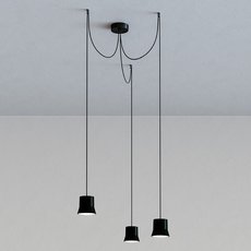 Светильник с арматурой чёрного цвета, плафонами чёрного цвета Artemide 0232020A