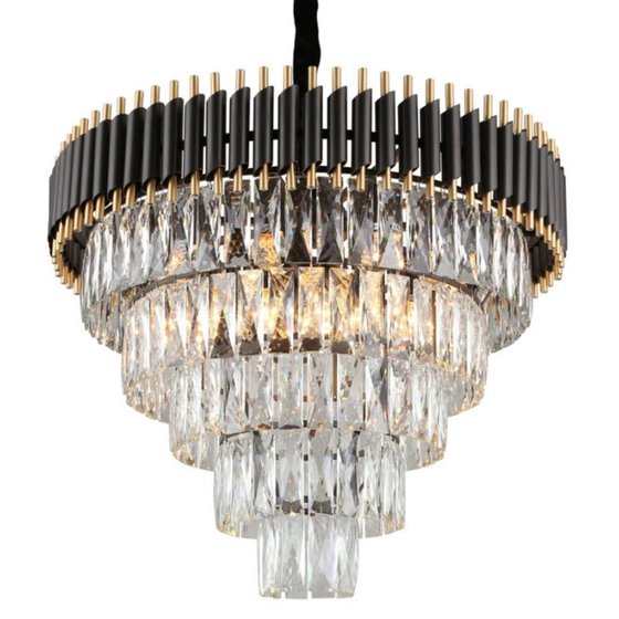 Empire black chandelier crystal