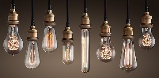 Vintage lightbulbs restoration hardware