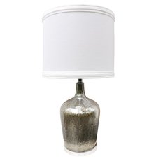 Настольная лампа с арматурой бронзы цвета, текстильными плафонами GH TL113-1