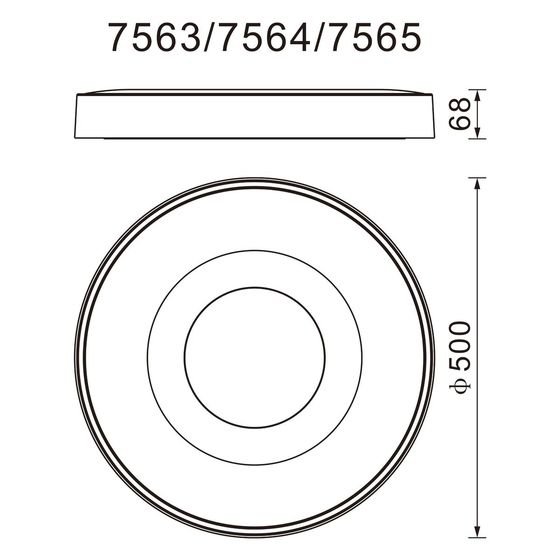 Potolochnyy svetodiodnyy svetilnik mantra coin 7563 2