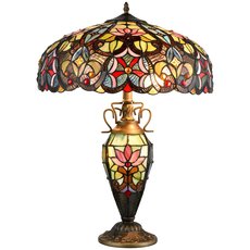Настольная лампа с арматурой бронзы цвета, стеклянными плафонами Svetresurs 825-804-03