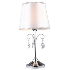 Настольная лампа с арматурой хрома цвета, плафонами белого цвета Lumien Hall 1009/1T-CR