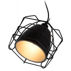 Настольная лампа с металлическими плафонами чёрного цвета Lucide 05521/01/30