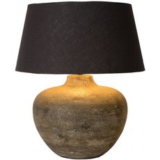 Настольная лампа с арматурой коричневого цвета, текстильными плафонами Lucide 47505/81/97