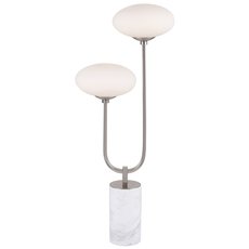 Настольная лампа с арматурой никеля цвета, плафонами белого цвета Favourite 2514-2T