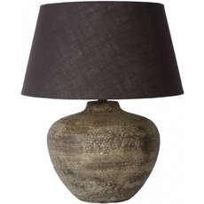 Настольная лампа с арматурой коричневого цвета, текстильными плафонами Lucide 47504/81/97