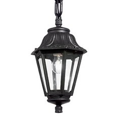 Светильник для уличного освещения с арматурой чёрного цвета, плафонами прозрачного цвета Ideal Lux ANNA SP1 NERO