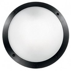 Светильник для уличного освещения с арматурой чёрного цвета, пластиковыми плафонами Ideal Lux LUCIA-1 AP1 NERO