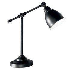 Настольная лампа с арматурой чёрного цвета, плафонами чёрного цвета Ideal Lux NEWTON TL1 NERO