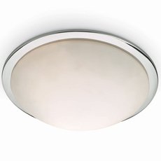Настенно-потолочный светильник с арматурой хрома цвета, стеклянными плафонами Ideal Lux RING PL2