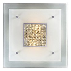 Настенно-потолочный светильник с арматурой хрома цвета, плафонами белого цвета Ideal Lux STENO PL2