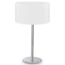 Настольная лампа с арматурой хрома цвета, плафонами белого цвета Ideal Lux WOODY TL1 BIANCO