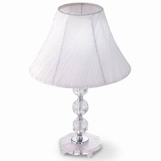 Настольная лампа с арматурой хрома цвета, плафонами белого цвета Ideal Lux MAGIC TL1 SMALL
