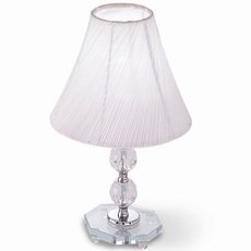Настольная лампа с арматурой хрома цвета, плафонами белого цвета Ideal Lux MAGIC TL1 MINI