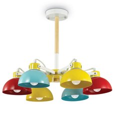 Детский светильник с металлическими плафонами цветного цвета Ideal Lux TITTI PL6
