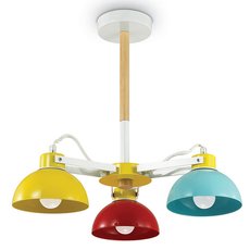 Детский светильник с металлическими плафонами цветного цвета Ideal Lux TITTI PL3