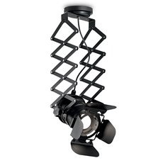Светильник с арматурой чёрного цвета, металлическими плафонами Ideal Lux MOVIE PL1