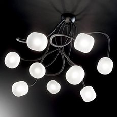 Светильник с плафонами белого цвета Ideal Lux OCTOPUS PL9 NERO