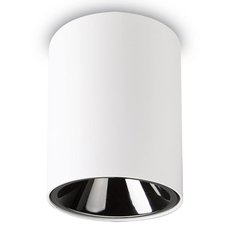 Точечный светильник с арматурой белого цвета, плафонами белого цвета Ideal Lux NITRO 15W ROUND BIANCO