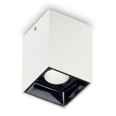 Точечный светильник с арматурой белого цвета, металлическими плафонами Ideal Lux NITRO 15W SQUARE BIANCO