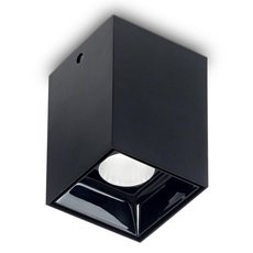 Точечный светильник с арматурой чёрного цвета Ideal Lux NITRO 15W SQUARE NERO