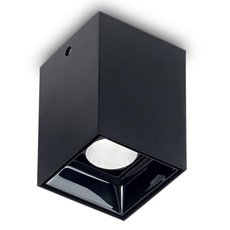 Точечный светильник с арматурой чёрного цвета, плафонами чёрного цвета Ideal Lux NITRO 10W SQUARE NERO
