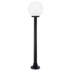 Светильник для уличного освещения с арматурой чёрного цвета, пластиковыми плафонами Ideal Lux CLASSIC GLOBE PT1 BIG BIANCO