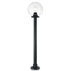 Светильник для уличного освещения с арматурой чёрного цвета, пластиковыми плафонами Ideal Lux CLASSIC GLOBE PT1 BIG TRASPARENTE