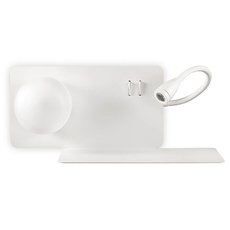 Бра с арматурой белого цвета, пластиковыми плафонами Ideal Lux BOOK-2 AP BIANCO