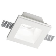 Точечный светильник с гипсовыми плафонами белого цвета Ideal Lux SAMBA SQUARE D70