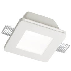 Точечный светильник с гипсовыми плафонами белого цвета Ideal Lux SAMBA SQUARE D77