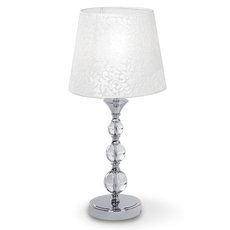 Настольная лампа с арматурой хрома цвета, плафонами белого цвета Ideal Lux STEP TL1 SMALL