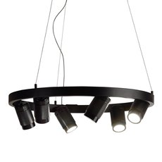 Светильник с арматурой чёрного цвета, металлическими плафонами Ideal Lux ZOOM SP NERO