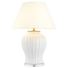 Настольная лампа с текстильными плафонами белого цвета EICHHOLTZ 110849