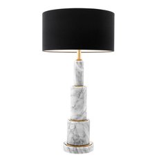 Настольная лампа с текстильными плафонами чёрного цвета EICHHOLTZ 111604