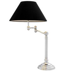 Настольная лампа с арматурой никеля цвета, текстильными плафонами EICHHOLTZ 111575