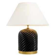 Настольная лампа с арматурой чёрного цвета, текстильными плафонами EICHHOLTZ 110914