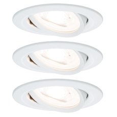 Точечный светильник с арматурой белого цвета, плафонами белого цвета Paulmann 93467