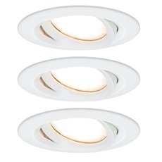 Точечный светильник с арматурой белого цвета, металлическими плафонами Paulmann 93682
