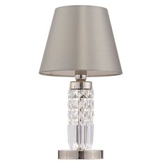 Настольная лампа с арматурой никеля цвета, текстильными плафонами Maytoni MOD076TL-01N