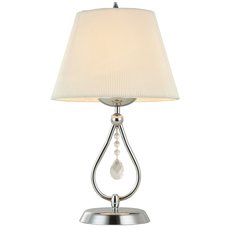 Настольная лампа с арматурой никеля цвета, плафонами белого цвета Maytoni MOD334-TL-01-N