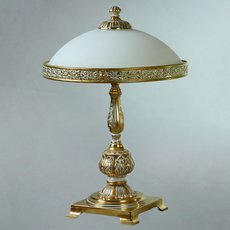 Настольная лампа с арматурой бронзы цвета, стеклянными плафонами AMBIENTE by BRIZZI 02155T/3 WP