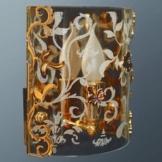 Бра с арматурой бронзы цвета, стеклянными плафонами Paderno Luce WB.3041/1.40